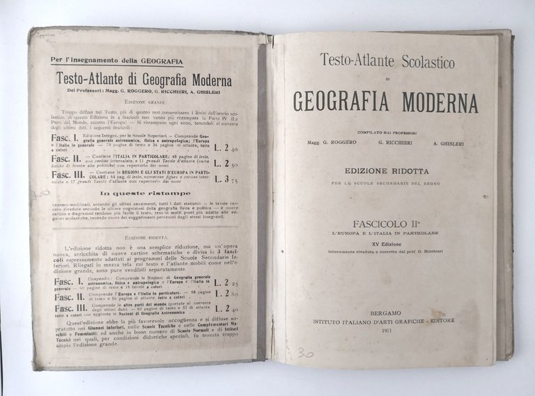TESTO ATLANTE SCOLASTICO DI GEOGRAFIA MODERNA volume I Roggero e …