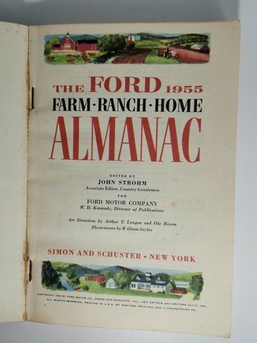 THE FORD ALMANAC 1955 farm ranch home - libro almanacco …