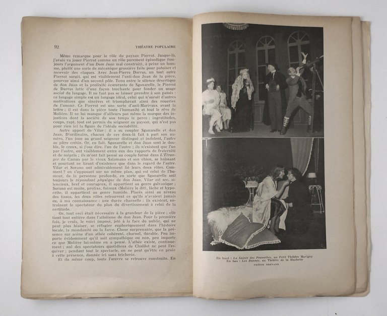 THEATRE POPULAIRE Numero 5 1954 Garcia Lorca Mariana Pineda Rivista …