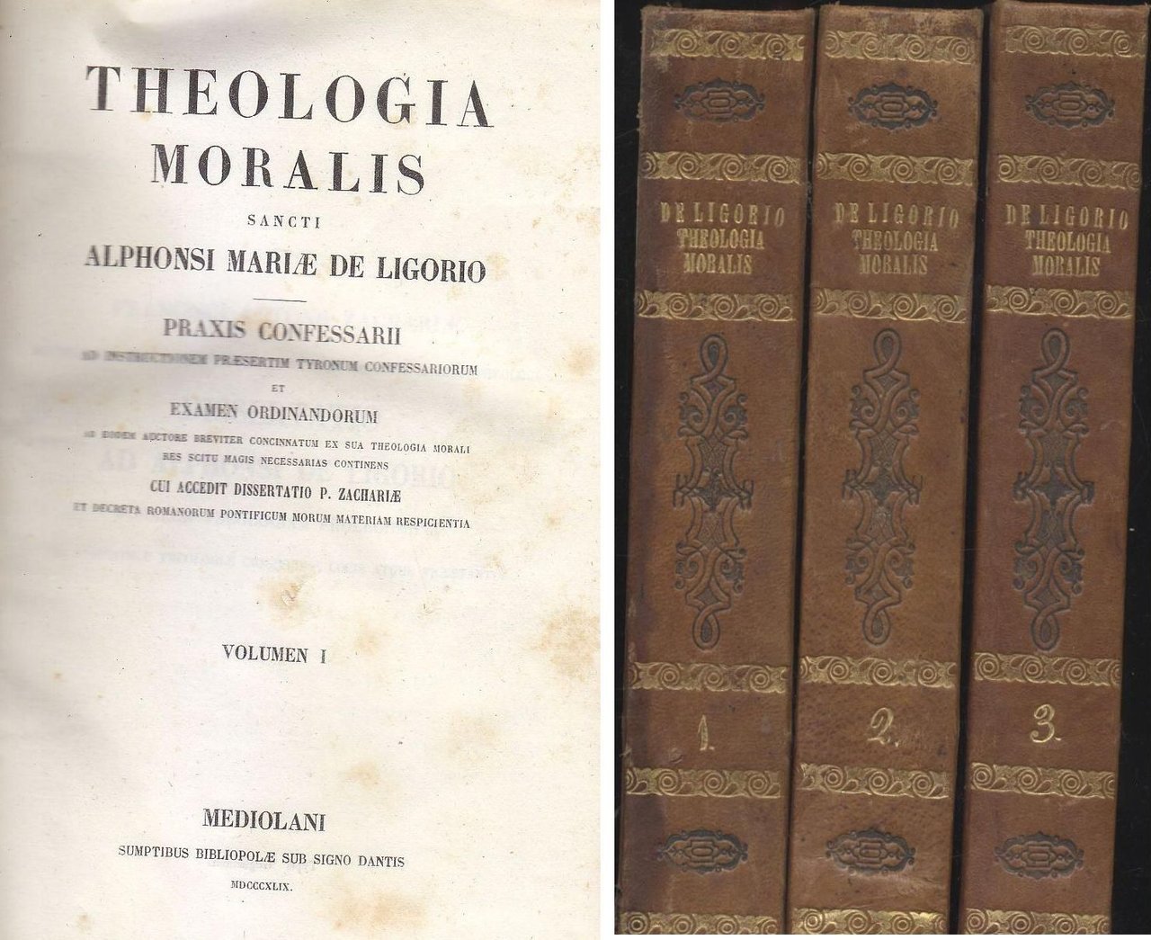 THEOLOGIA MORALIS di Sant'Alfonso Maria de Liguori 3 volumi completo …