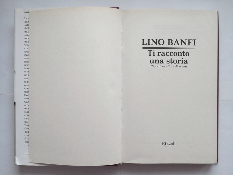 TI RACCONTO UNA STORIA di Lino Banfi 2006 ricordi vita …