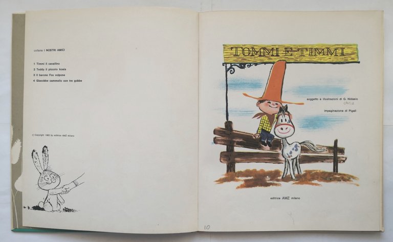 TIMMI IL CAVALLINO di Grazia Nidasio 1963 AMZ libro illustrato …