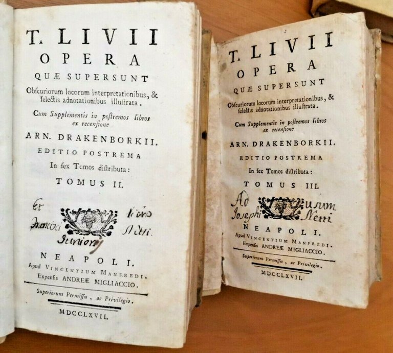 TITI LIVII OPERA quae supersunt 5 volumi 1767 Tito Livio …