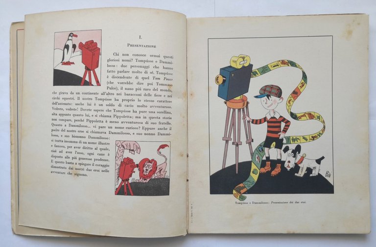 TOMPUSSE E LE BESTIE di Mario Buzzichini 1948 UTET la …