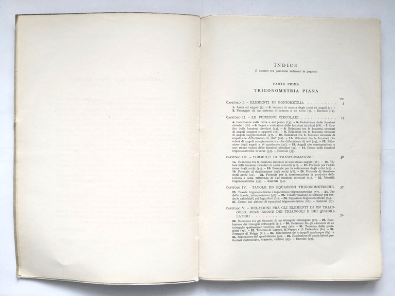 TOPOGRAFIA di Aminto Agostini volume I Trigonometria piana 1959 Hoepli …