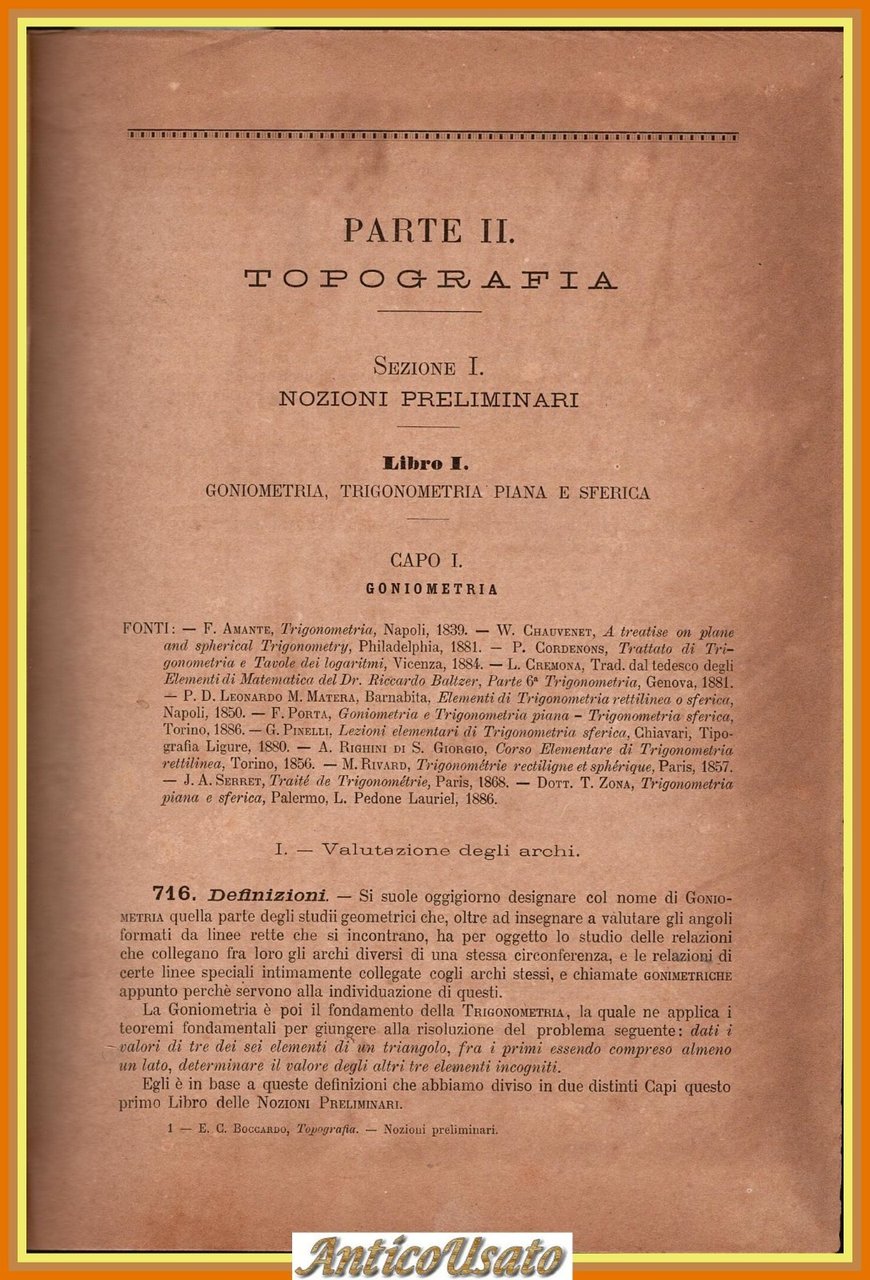 TOPOGRAFIA NOZIONI PRELIMINARI di E C Boccardo SOLO IL VOLUME … | Immagine principale