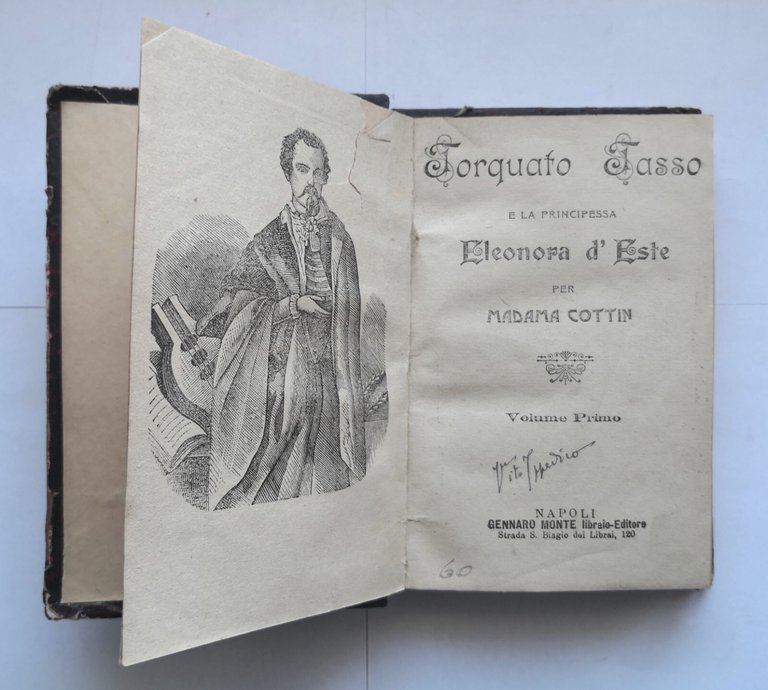 TORQUATO TASSO E LA PRINCIPESSA ELEONORA D'ESTE per Madama Cottin …