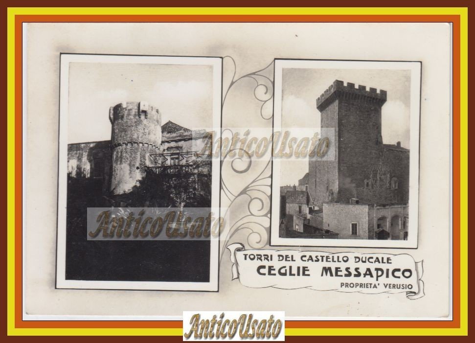 TORRI DEL CASTELLO DUCALE CEGLIE MESSAPICO Cartolina viaggiata anni '60 | Immagine principale