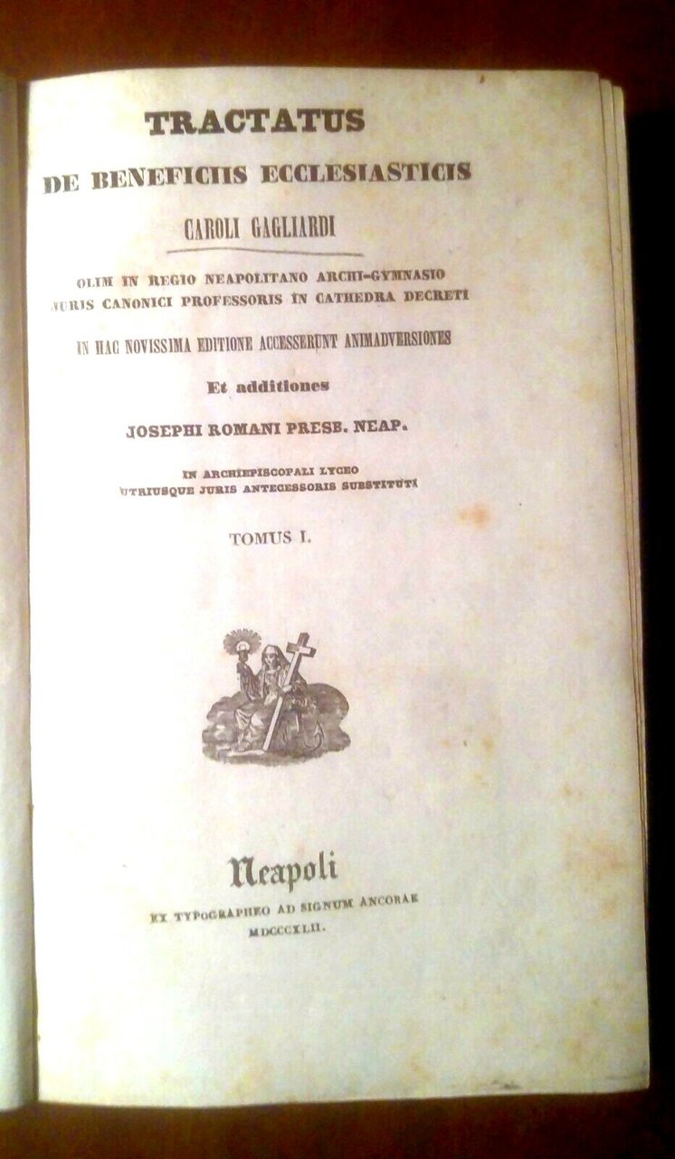 TRACTATUS DE BENEFICIIS ECCLESIASTICIS di Caroli Gagliardi 3 volumi 1842 …