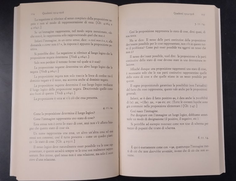 TRACTATUS LOGICO PHILOSOPHICUS E QUADERNI 1914 1916 di Wittgenstein 1968 …