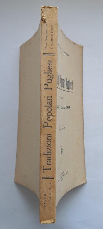 TRADIZIONI POPOLARI PUGLIESI di Saverio La Sorsa Canti D'amore 2 …