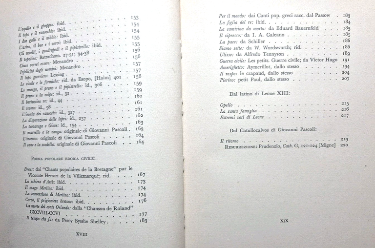 TRADUZIONI E RIDUZIONI di Giovanni Pascoli 1938 Mondadori Libro raccolte …