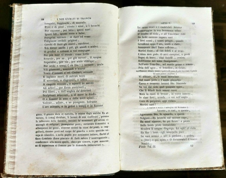 TRAGEDIE dell'abate Antonio Vitale 2 VOLUMI 1846 Minerva Sebezia libro …