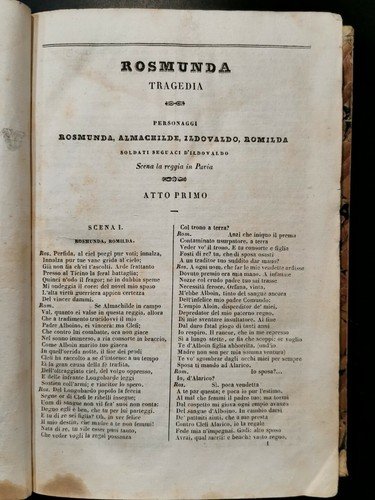 TRAGEDIE di Vittorio Alfieri da Asti 1840 stamperia libreria Morello …