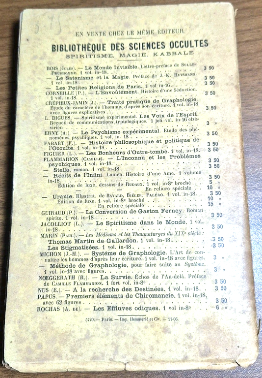 TRAITÈ PRATIQUE DE GRAPHOLOGIE di Crepieux Jamin Libro Flammarion grafologia
