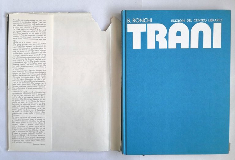 TRANI di Benedetto Ronchi 1972 Edizioni del Centro Librario libro …