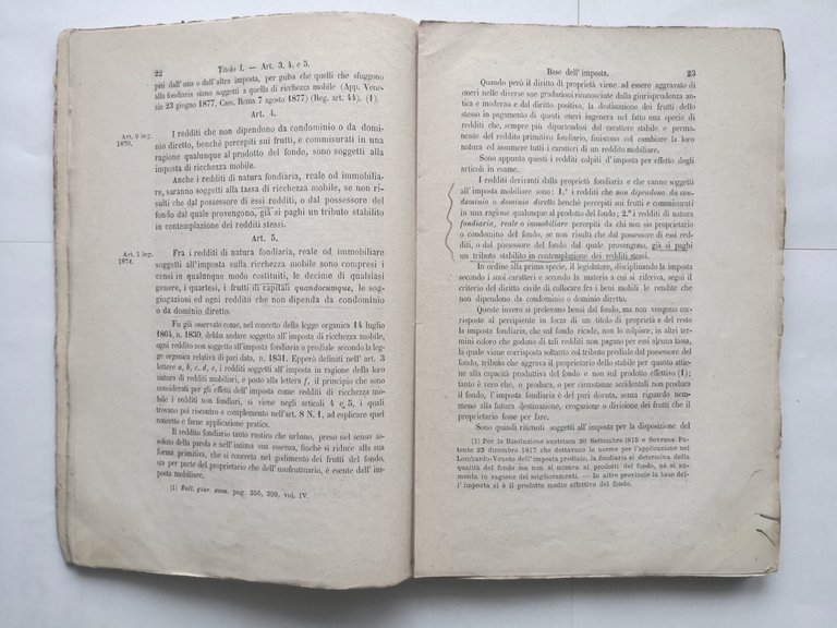 TRATTATO DELL'IMPOSTA SUI REDDITI DI RICCHEZZA MOBILE di Madon e …