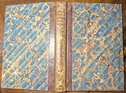 TRATTATO DELLA PROPRIETÀ di Carlo Comte 1838 Migliaresi Livorno Libro …