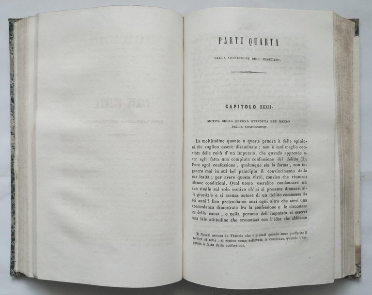 TRATTATO DELLA PRUOVA IN MATERIA PENALE di Mittermayer 1850 Carluccio …