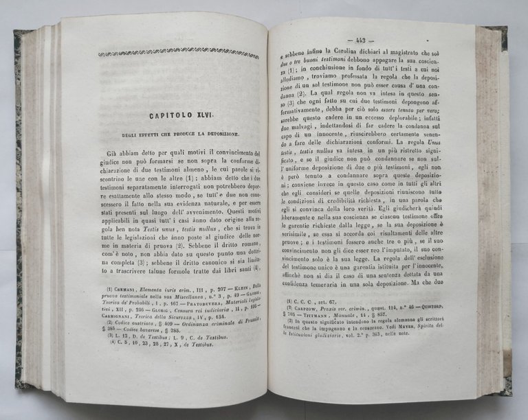 TRATTATO DELLA PRUOVA IN MATERIA PENALE di Mittermayer 1850 Carluccio …