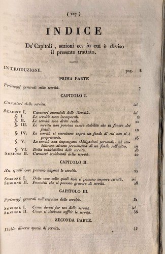 TRATTATO DELLE SERVITÙ di Pardessus 1832 Napoli Libro Antico servizio …