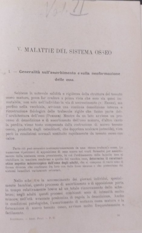 TRATTATO DI ANATOMIA PATOLOGICA SPECIALE 3 Volumi Kaufmann 1925 Vallardi …