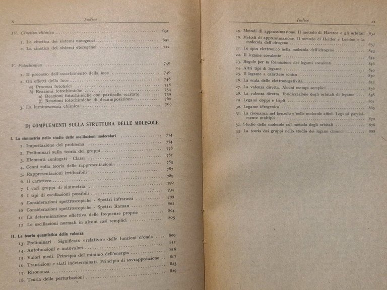 TRATTATO DI CHIMICA FISICA ED ELETTROCHIMICA John Eggert 1945 Hoepli …