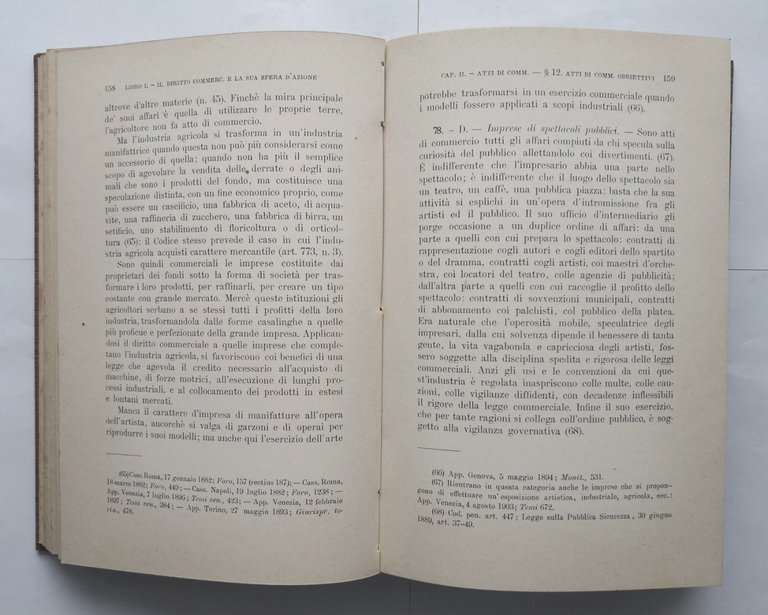 TRATTATO DI DIRITTO COMMERCIALE Cesare Vivante volume I COMMERCIANTI Libro