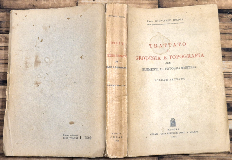 TRATTATO DI GEODESIA E TOPOGRAFIA volume 2 di Giovanni Boaga … | Immagine Gallery 2
