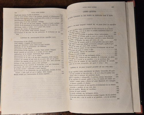 TRATTATO DI GEOMETRIA DESCRITTIVA volume I TEORICHE C F Leroy …