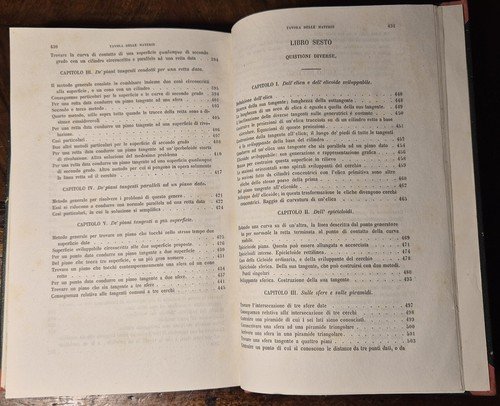 TRATTATO DI GEOMETRIA DESCRITTIVA volume I TEORICHE C F Leroy …