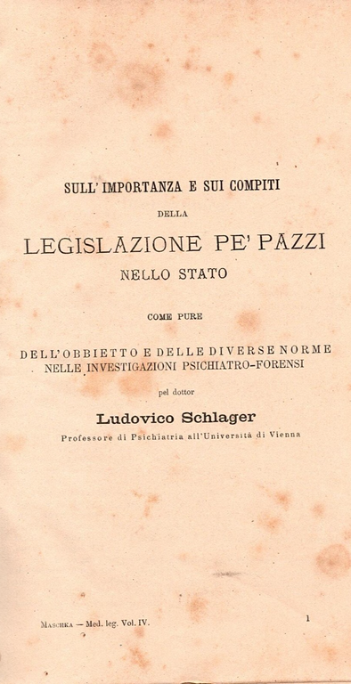 TRATTATO DI MEDICINA LEGALE 4 VOLUMI G Maschka 1889 1893 …