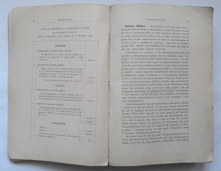 TRATTATO DI RAGIONERIA APPLICATA ALLA AZIENDE PRIVATE Bellini 1911 Hoepli …