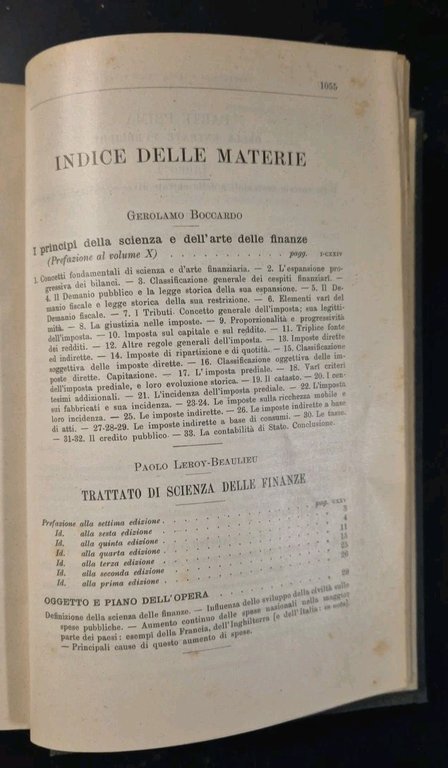 TRATTATO DI SCIENZA DELLE FINANZE Leroy Beaulieu 1906 UTET libro …