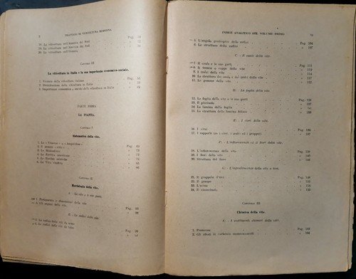 TRATTATO DI VITICOLTURA MODERNA volume I Carpentieri 1947 Ottavi Libro …