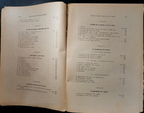 TRATTATO DI VITICOLTURA MODERNA volume I Carpentieri 1947 Ottavi Libro …