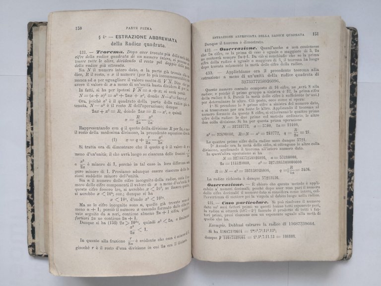 TRATTATO ELEMENTARE DI ARITMETICA teorico pratica 1874 UTET Paravia libro …