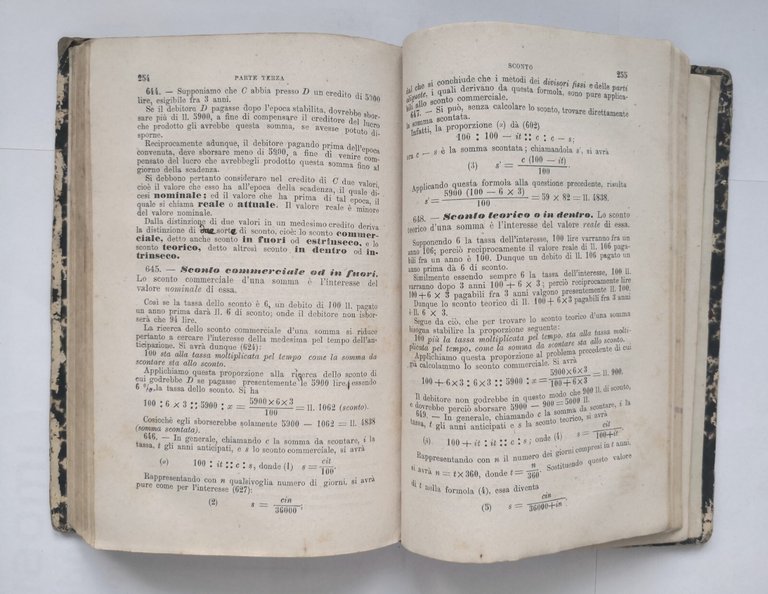 TRATTATO ELEMENTARE DI ARITMETICA teorico pratica 1874 UTET Paravia libro …