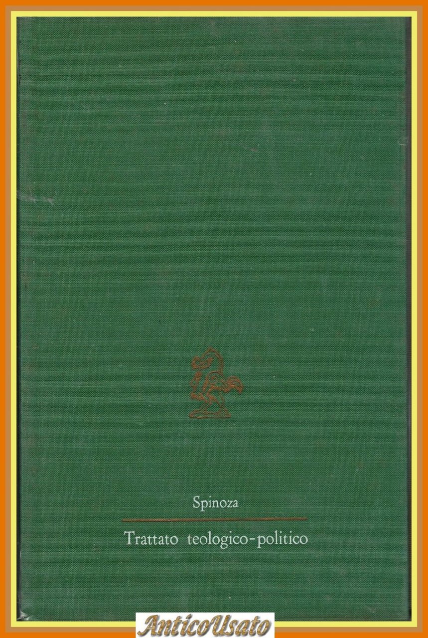 TRATTATO TEOLOGICO POLITICO di Spinoza 1971 La Nuova Italia Libro … | Immagine principale