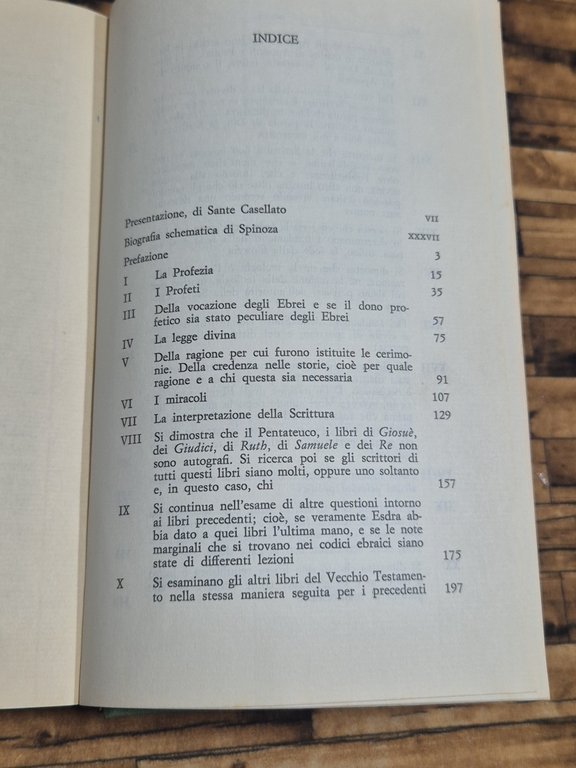 TRATTATO TEOLOGICO POLITICO di Spinoza 1971 La Nuova Italia Libro … | Immagine Gallery 6