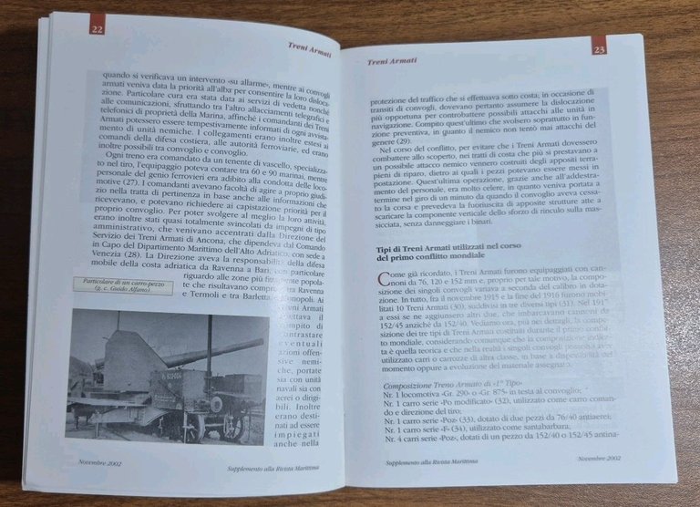 TRENI ARMATI di Francesco Fatutta Novembre 2002 Rivista Marittima Libro …