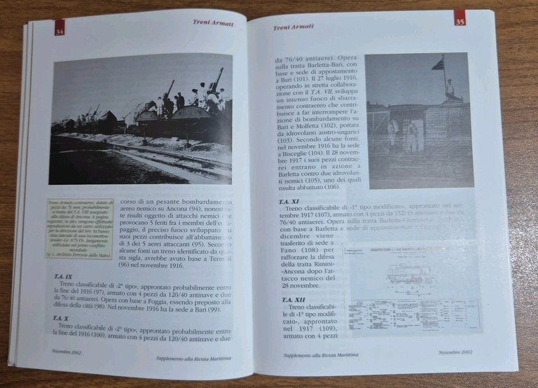 TRENI ARMATI di Francesco Fatutta Novembre 2002 Rivista Marittima Libro …