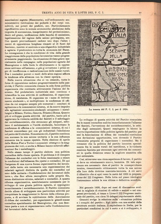 TRENTA ANNI DI VITA E LOTTE DEL PCI QUADERNI DI …