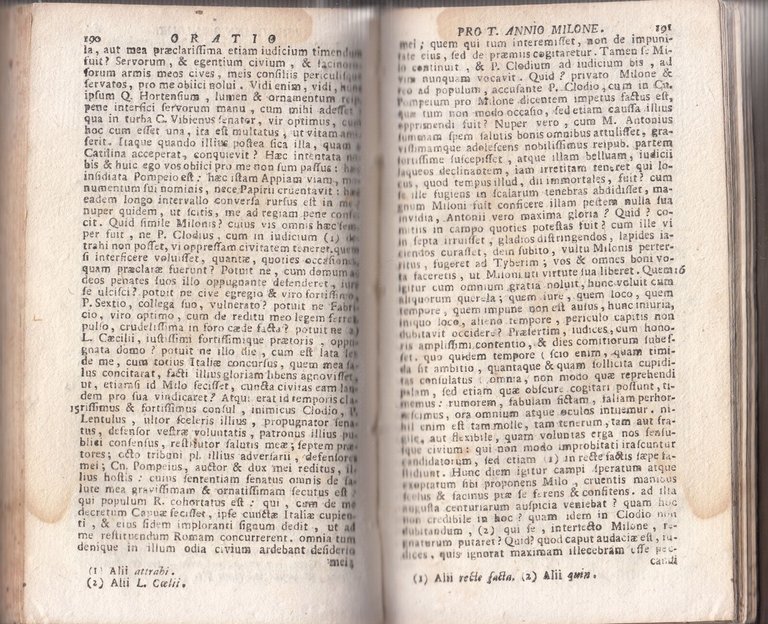 TULLII CICERONIS ORATIONUM 3 volumi Campi 1779 Libro Antico Orazioni …