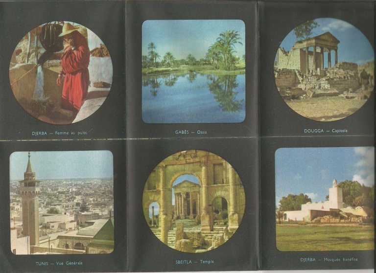 TUNISIE depliant brochure illustrato Belmon turismo tourist anni '50
