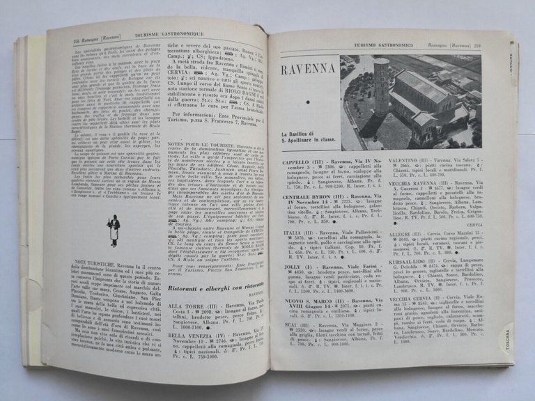 TURISMO GASTRONOMICO 1957 Centro Editoriale Italiano Sviluppo Turismo Libro