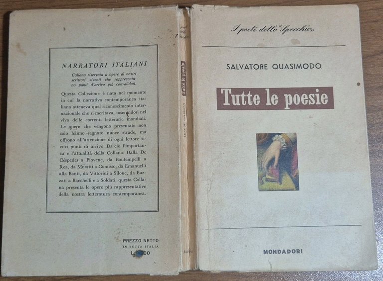 TUTTE LE POESIE di Salvatore Quasimodo 1960 I edizione Mondadori …