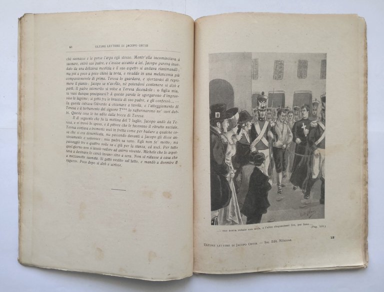 ULTIME LETTERE DI JACOPO ORTIS di Ugo Foscolo 1908 Editoriale …