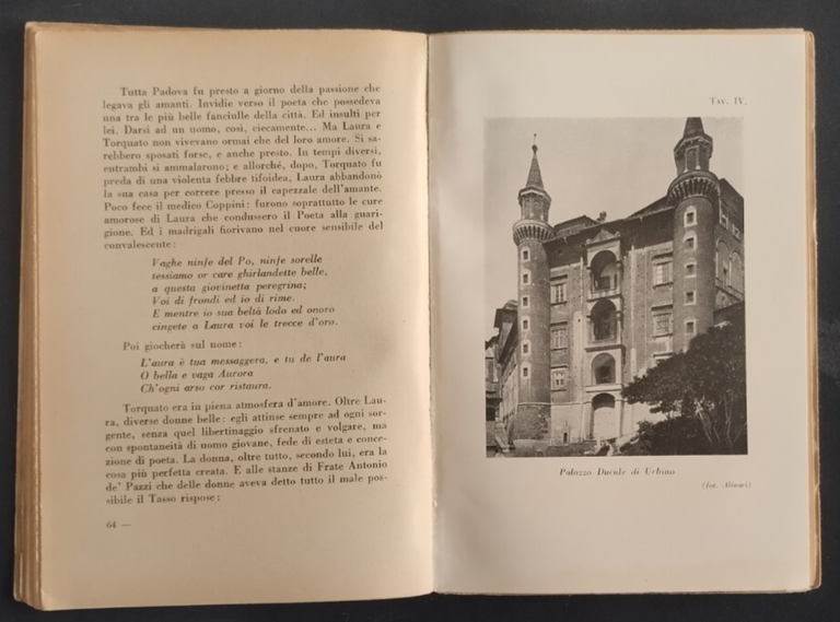 UMANITÀ DEL TASSO di Angelo Antonio Fumarola 1938 Ceschina Libro …
