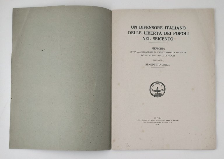 UN DIFENSORE ITALIANO DELLE LIBERTÀ DEI POPOLI NEL SEICENTO di …
